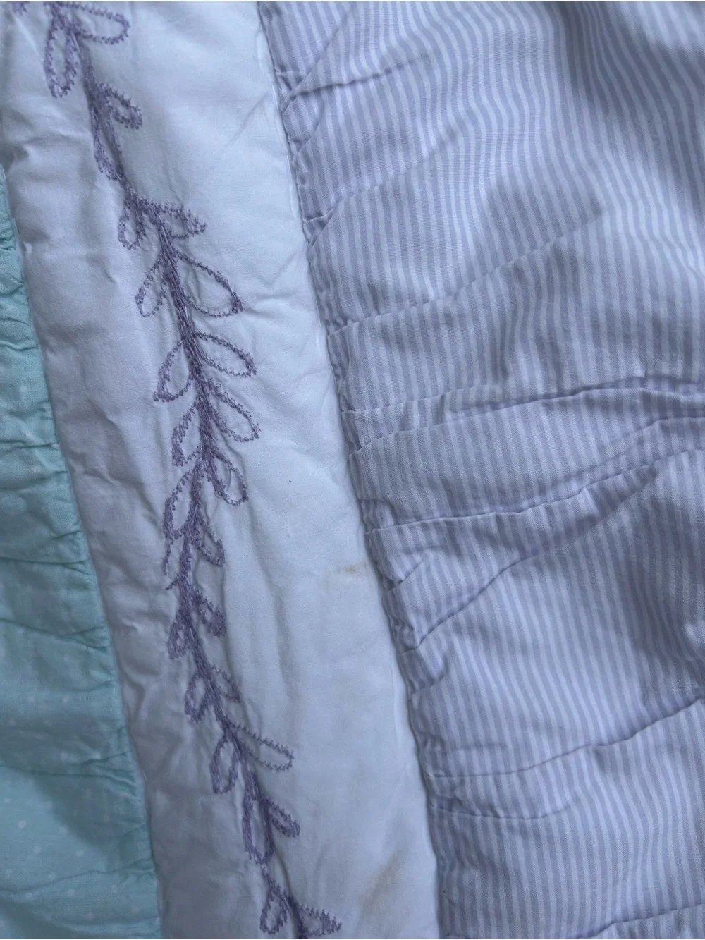 Pottery Barn Kids Pastel Stripe Quilted in Pink, Mint & Lavender